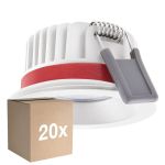 Confezione Multipack 20x Ledvance LED  SPOT FIRE RATED Aluminium  8W 720lm 36D - 940 Bianco Freddo | Ritaglio 68mm - IP65 - Miglior Resa Cromatica -  Dimmerabile