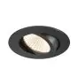 SLV New Tria 68 Faretti Aluminium Nero Il Giro 8.3W 705lm 60D - 927 Bianco Molto Caldo | Ritaglio 68mm -  Miglior Resa Cromatica - Dimmerabile 